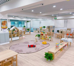 Étagère à livres rotative en bois à <span class=keywords><strong>3</strong></span> niveaux au design moderne pour enfants, mobilier de classe Montessori pour maternelle et préscolaire, bibliothèque pour tout-petits - Product Image 6