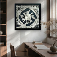 Décoration murale florale en corde de coton tressée à la main, style bohème, boîte à ombre texturée pour entrée, macramé en fibres naturelles, fabricant OEM personnalisé