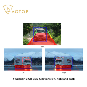 7 pouces détection d'angle mort moniteur de voiture véhicule Quad View Surveillance 3CH AI BSD détection de piétons et de véhicules - Product Image 3
