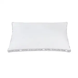 Travesseiro luxuoso de algodão, almofada de gusset com impressão de logotipo de poliéster