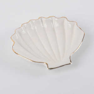 <strong>Jewelry</strong> Dish Shell Seashell Tray Trinket Stud Ear Holder Plate Earring Organizer Necklace Showing <strong>Ceramic</strong> <strong>Box</strong> Jewel Sea Ring - Product Image 4