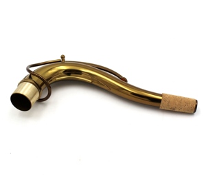 Tuyau <span class=keywords><strong>de</strong></span> saxophone ténor en laiton laqué or champagne, remplacement pour saxophone ténor Bb - Product Image 2