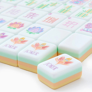 Juego de Mahjong Acrílico de 4 Capas, Estilo Americano, para Viaje, con Fichas Artísticas, Tamaño y Color Personalizados, Duradero, Portátil y Ecológico - Product Image 5