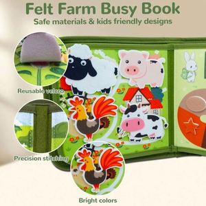 ของเล่นมอนเตสซอรี่แบบใหม่ หนังสือผ้าสักหลาดธีมฟาร์ม สำหรับเด็กวัยเตาะแตะ เสริมพัฒนาการ พร้อมราคาโรงงาน - Product Image 5
