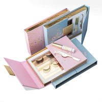 Emballage de boîte à cils de luxe de marque privée Kit de boîte de cils en vison 3d personnalisés