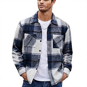 Chemise en flanelle décontractée pour homme, manches longues, automne-hiver, 100% coton, anti-rides, respirante, rayée, chaude, tendance, polyvalente - Product Image 2
