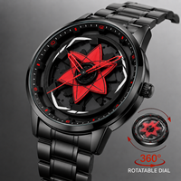 Reloj de Cuarzo Exclusivo para Hombre, Creativo, Casual, con Correa de Acero Inoxidable, Resistente al Agua, con Bisel Giratorio, 42 mm, 30 m