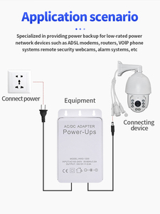 Mini 1200mAh UPS uninterruptible cung cấp điện AC 100V/240V DC 12V 2A đầu ra 24 Wát cho Wifi Router CCTV Pin máy ảnh thay thế - Product Image 5