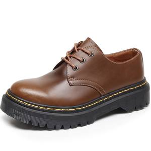 Low Cut Small Leather <strong>Shoes</strong> for Men Women Genuine Leather Crazy Horse Brown Plus Size Casual Fashion Trend Breathable - Product Image 1