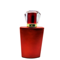 Flacon de parfum vide en verre opaque blanc rouge de luxe de haute qualité 50 ml