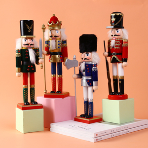 <span class=keywords><strong>Soldat</strong></span> Casse-Noisette en Bois Rouge Décoratif de Noël - Product Image 3