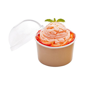 Vaso de Papel para Yogurt Congelado y Helado, 100% Ecológico, Biodegradable, con Recubrimiento PLA, Desechable, con Tapa de Plástico y Papel, Muestra Gratis - Product Image 2