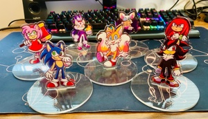 Standees en acrylique inspirés du jeu <span class=keywords><strong>vidéo</strong></span> Sonic the Hedgehog, OEM ODM - Product Image 1