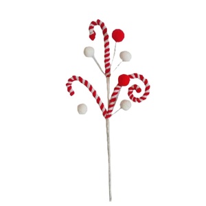Palillos de tallo en forma de bastón de caramelo ornamental suave duradero y reciclable ecológico artificial para decoración de fiesta en casa de Navidad - Product Image 1