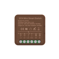 Interruptor de Luz Inteligente Personalizado con Logotipo en Negro, Azul y Rojo, Interruptor Inteligente de 16A con Temporizador, Control Remoto por Aplicación WiFi, Compatible con Alexa y Google Home