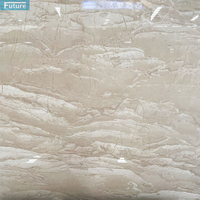 Luxe poli émaillé coupé à la taille Oman Beige marbre dalle carrelage panneau mural pour salle de bain salon cuisine comptoir escalier