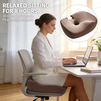 Coussin de siège ergonomique en mousse à mémoire de forme pour soulager la pression et soutenir les fesses, idéal pour chaise de bureau, voiture, maison, soulagement de la douleur lors de la position assise
