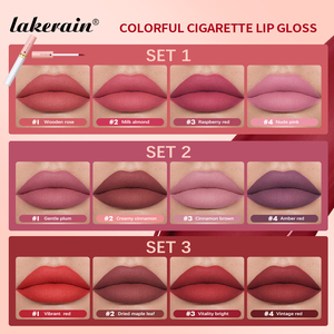 Lakerain - Juego de Maquillaje de Labios con Forma de Cigarrillo, Brillo Labial, Cosméticos Personalizados, Lápiz Labial Impermeable con Forma de Cigarrillo - Product Image 5
