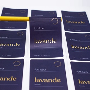 Étiquettes personnalisées pour cosmétiques, logo 1200 dpi HD, étanches, dorées, en vinyle, pour flacon de shampoing et bougie - Product Image 2