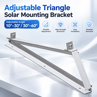 Braket Pemasangan Panel Surya yang Dapat Disesuaikan 10-30 ° 30-60 °   Kit Pemasangan Panel Surya Segitiga Aluminium Pra-Rakit untuk Atap Datar |   Tanda Seni