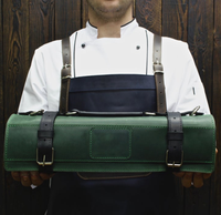 Pochette de rangement pliable de haute qualité couteaux de cuisine sacs toile cuir Chef couteau rouleau sac