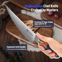 Ensemble de couteaux de cuisine Damas à prix raisonnable, couteaux Santoku, utilitaires, Nakiri, en acier VG10, ensemble de couteaux japonais haut de gamme