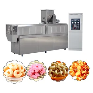 Cheap Price Automatic Corn Puffed Processing Puffs Flakes Snacks Making Extruder Machine