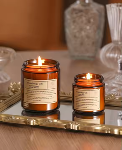 Bougies de cire de soja parfumées de luxe pot en verre personnalisé parfum personnalisé décor à la maison - Product Image 6