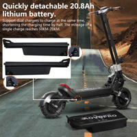 Scooter Eléctrico Todoterreno para Adultos, 2400W, Motor Dual, 48V, 20.8Ah, Batería Extraíble, Entrega Local en EE. UU., Alemania y Reino Unido