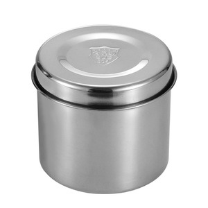 Stainless Steel Sample Retention Box Cylinder Airtight Flip Top Lid Food Storage Container for Schools Kitchens Canteens - Product Image 1