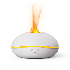 Diffuseur d'aromathérapie LED avec effet de flamme, humidificateur pour la maison ou le bureau, humidificateur de bureau à domicile avec diffuseur d'arômes à effet de flamme - Product Image 1
