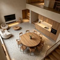 Travertin gris clair poli à copeaux mélangés, découpe sur mesure, pour fond de hall commercial moderne, entrepôt gris, centre de données