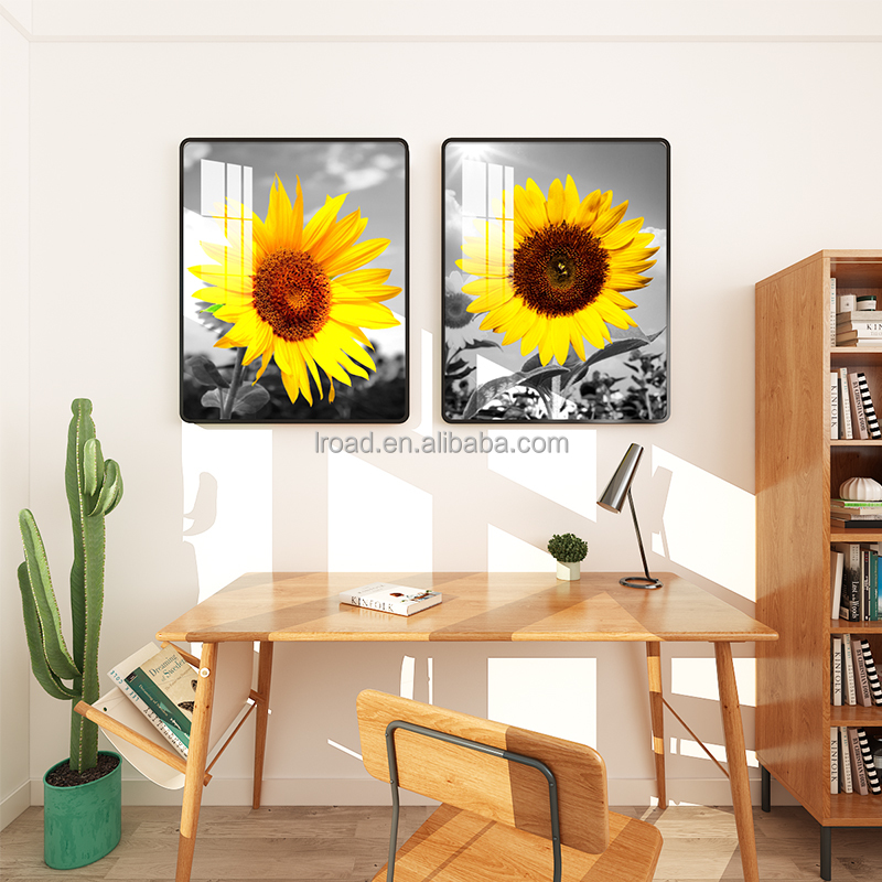 Frame Schilderij Groothandel Impressionistische Stilleven Bloemen Bloemen Decoratieve Schilderkunst Zonnebloem Decoratief Schilderen