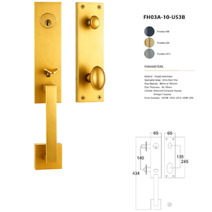 Serrure de porte magnétique silencieuse en laiton doré, universelle pour intérieur, en cuivre massif, pour toutes les pièces - Product Image 2