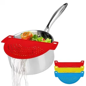 Égouttoir pliable en silicone pour casseroles et pâtes, écologique, pour cuisine domestique, lavage à la main uniquement, 28,5x12CM - Product Image 2