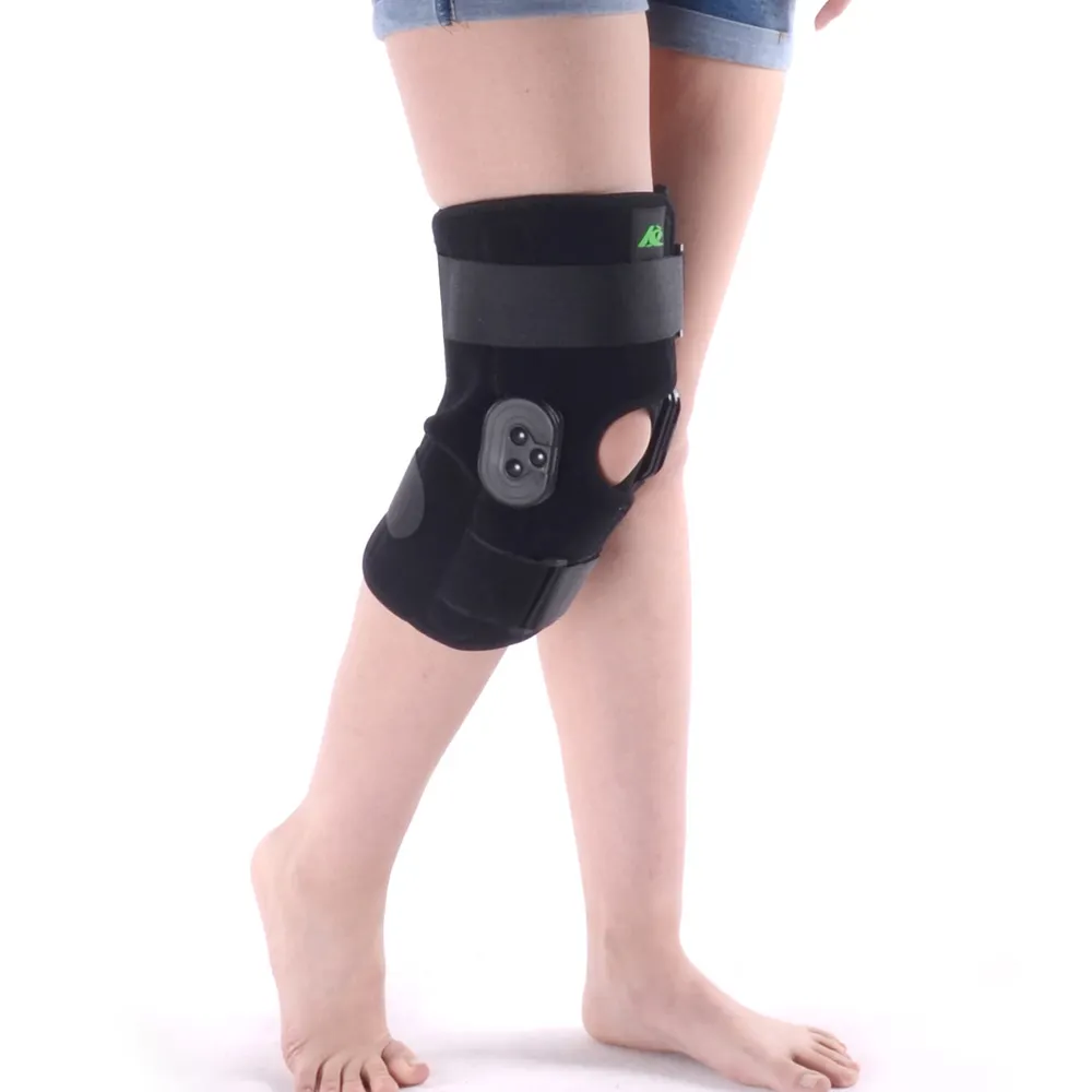 Compressão Medicinal Profissional Knee Brace Joint suporte Ajustável Joelho Articulação Brace Suporte com Estabilizador Lateral