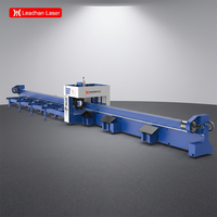 Machine de découpe laser à fibre CNC Leadhan à trois mandrins sans débordement pour tubes en acier inoxydable et acier au carbone lourds