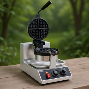 Máquina para Hacer Waffles Comercial Vevor de 1300W, Placas Antiadherentes de Acero Inoxidable, Uso en Hoteles, Eléctrica con Enchufe Americano - Product Image 2