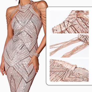 Bestseller Edles Prächtiges Pailletten-Abendkleid Ballkleid Damen Party Elegant - Product Image 4