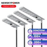 Farola Solar Industrial Brillante de 220 lm/W, 60W-130W, Controlador Independiente, Batería Grande de 12.8V 25.6V para Proyectos Gubernamentales