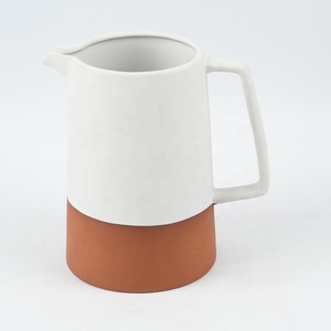 Bán buôn phản ứng tráng men biểu tượng tùy chỉnh cá nhân cà phê sữa bình nước gốm Jug - Product Image 2