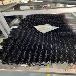 Lot de Cheveux Cambodgiens Bruts Double Drawn Non Traités, Vendeur de Cheveux Humains Frisés Birmans, Cheveux Indiens Vierge Vietnamiens Alignés Cuticules - Product Image 3