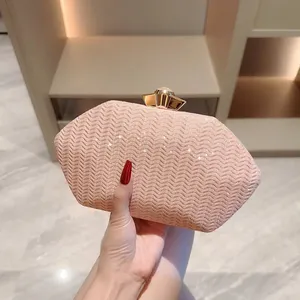 wholesale fashion luxury unique fashion crossbody bags clutch bling pink clutch bag evening purse for women