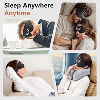 Masque de sommeil occultant à 100 %, masque pour les yeux ultra-doux, bandeau pour les yeux, idéal pour les voyages, le travail en shift, la maison, l'avion, indispensable en voyage