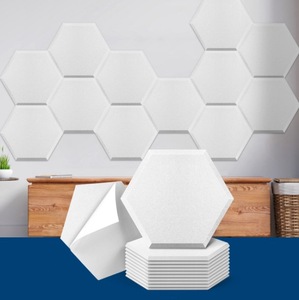 Lot de 12 panneaux acoustiques insonorisants en polyester, design hexagonal, épaisseur 9 mm, pour <span class=keywords><strong>studio</strong></span> de musique, conception de modèle 3D, expédition en 3 jours depuis l'entrepôt américain - Product Image 2