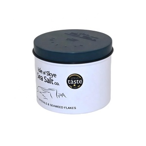 Food Grade Round Aluminum <b>Tin</b> Can Custom Printed Airtight <b>Spice</b> Sea Salt Tea Storage Metal Packaging Container with Embossed Lid - Product Image 5