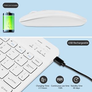 Đầy Màu sắc 78 phím xách tay Slim có thể sạc lại tùy chỉnh Clavier ET souris Sans Fil UK Bàn phím không dây và chuột - Product Image 5