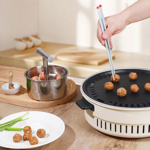 Moule à boulettes de viande en acier inoxydable à 12 cavités pour la cuisine, outil de façonnage extrudé, vente en gros - Product Image 2