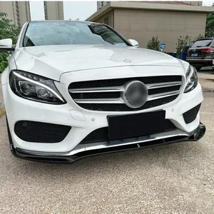 StarNav สำหรับ Mercedes Benz C-Class W205 S205 C180 C200 C260 AMG ปี 2015-2018 ชุดแต่งกันชนหน้าแบบ Shovel Lip ป้องกันการชนด้านล่าง - Product Image 4