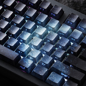 Claviers mécaniques avec touches galaxie bleue dégradée, profil <span class=keywords><strong>Cherry</strong></span>, impression latérale, translucides, 135 touches pour commutateurs <span class=keywords><strong>Mx</strong></span> - Product Image 5